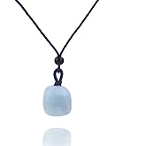 Sundarwald Natural Raw Aquamarine Necklace For Men Women, Rough Healing Gemstone Pendant Big Piece Crystal Blue, Jewelry Gift for Him for Her
