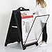 Street SignPro Poster with Protective Cover, A-Frame Sidewalk Curb Sign Sandwich Board, Folding Portable Double Sided Advertising Display (24x36 with Lens, Black)