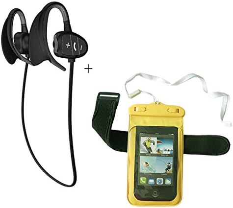 Happy Professional IPX8 High-Level Waterproof Sport Wireless Bluetooth Headset Bluetooth Earphone Super Fashion New Style Shark BH802 (Black+waterproof bag)
