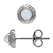 Silvershake 3mm Extra Petite Natural Round Shape Moonstone 925 Sterling Silver Stud Earrings