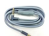 Replacement Audio Cable Cord Wire with In-line Microphone and Control For Beats by Dr Dre Headphones Solo/Studio/Pro/Detox/Wireless/Mixr/Executive/Pill (Grey)