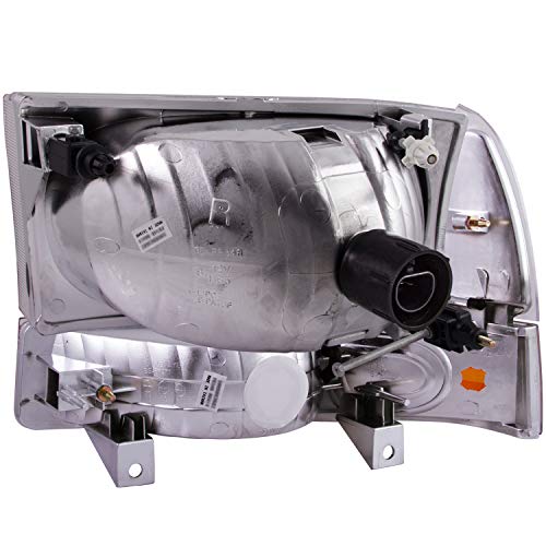 Anzo USA 111080 Ford Black with Corner Amber Headlight Assembly - (Sold in Pairs)