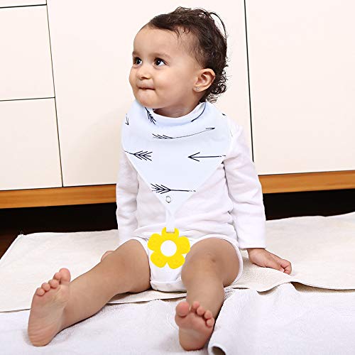 Baby Bandana Drool Bibs Unisex for Teething and Drooling - 3 Pack Super Soft Absorbent Cotton Bibs,Teething Toys Set Toddler Baby Shower Gift for Boys & Girls