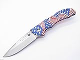 Buck 285 Bantam USA US American Flag Medium Folding Hunter Lockback Pocket Knife