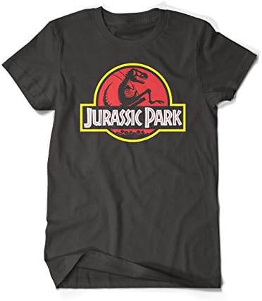 PacTee Men's Jurassic Park T-shirt, M, Black