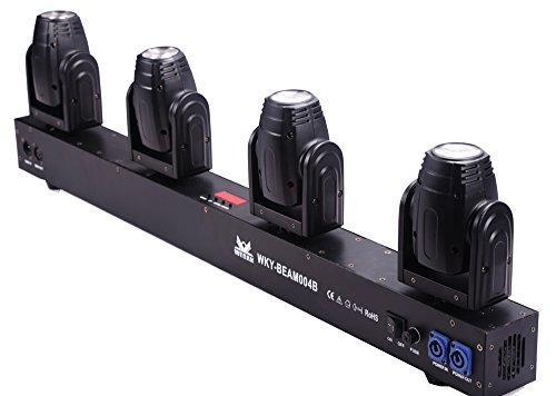 MADOWL 4x12w White Led Four Head Moving Beam Light, Use For Disco, Ballroom, KTV, Bar ,Club, Party, Wedding
