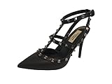 Kaitlyn Pan Pointed Toe Studded Slingback High Heel Leather Pumps