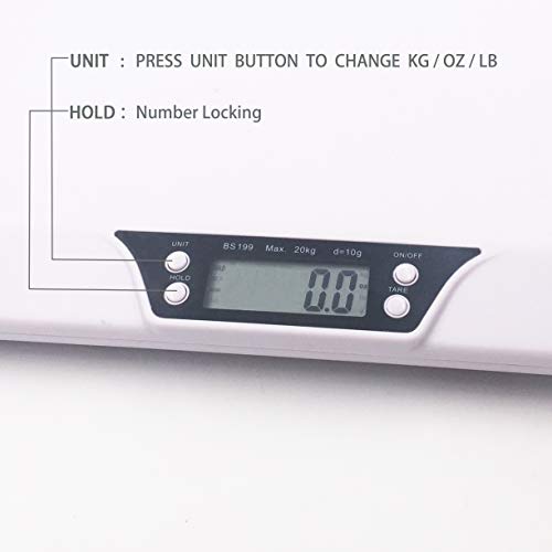 Spritool Multi-Functional Baby and pet Scale (Suitable for Small and Medium-Sized Under 40LB Pet Puppy and Kitty Scale) (20KG (44 LB)) - Thumbnail 6