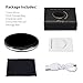 Led Compact Mirror [2019 Newest] Lighted Travel Makeup Mirror Rechargeable Led Purse Mirror Portable with Lights 1X 2X Magnification, Low/Middle/High Brightness Adjustable (Round, Black)