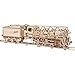 Ugears Locomotive with Tender Model, 3d Puzzle For Adults, Wooden Puzzle, Brain Teaser, Engineering Toys, Christmas Desk Gadget Game