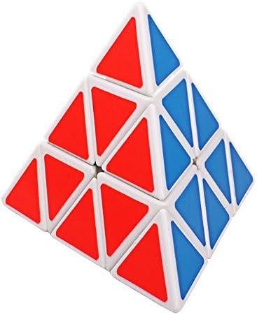 DUYI Premium Pyraminx Speedcubing Twisty Puzzle, 3x3x3, White