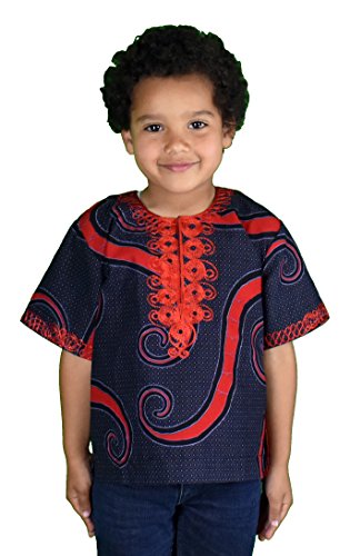 Red Spiral Boys Dashiki