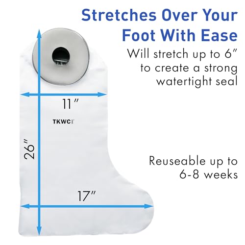 TKWC INC Water Proof Leg Cast Cover for Shower - Watertight Foot Protector (Half Leg (Soft))