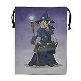 Magician Wizard Art Staff Hat Travel Drawstring Bag