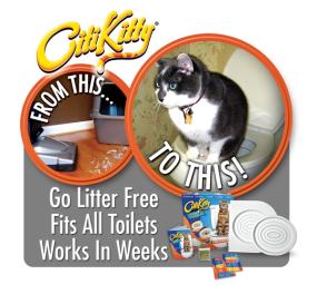 CitiKitty takes your from litter box to toilet in just a few weeks