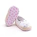 LIVEBOX Baby Girls' Crochet Knit Soft Sole Anti-Slip Mary Jane Bow Infant Prewalker Toddler Sandals (M: 6~12 Months, Flower-White)