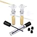 3 Pcs 8ml Empty Mascara Tube with Eyelash Wand Eyelash Cream Container Bottle for Castor Oil and DIY Cosmetics, Includes 3 tubes, 3 rubber inserts, 3 funnels and 3Transfer Pipettes