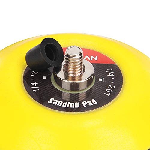 CASOMAN 3-Inch Dual-Action Hook & Loop Fastener Flexible Backing Plate, 3"/ 75mm Polishing Pad with 1/4"-20 Threads, 4 PCS Set - Thumbnail 3