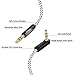 CableCreation Auxiliary Cable [2-Pack, 1.5 Feet] Right Angle 3.5mm Male to Male Aux Cable with 24K Gold Plated & Soft Cotton Braided - for All Standard 3.5mm Audio Port