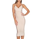 Meilun Women's Rayon Strap Mid-calf Length Bandage Party Dress