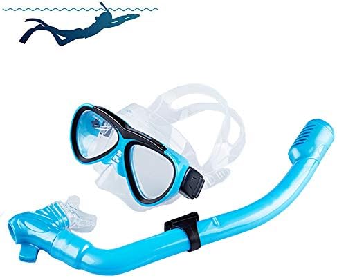 SDFHTYN Children's diving equipment Children's waterproof snorkel snorkeling two sets