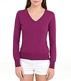 Wool Overs Women's Silk & Cotton V Neck Sweater