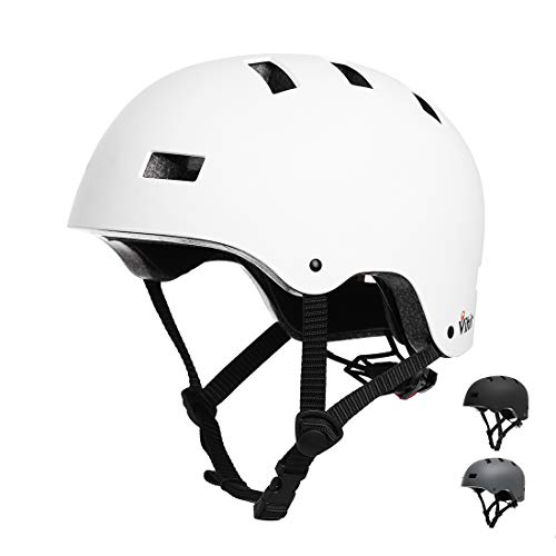 Skateboard Helmet Adult Kids-Adjustable Dial Bike/Skate/Multi-Sport Helmet Women Menwith 10 Vents