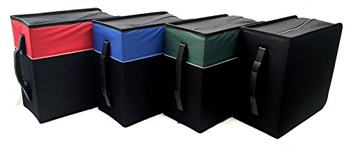 Boostwaves Premium Cloth Black W/Trim Jumbo 456 Compact Disc CD DVD Blu-Ray Media Wallet Folder Carrying Case Holds 400 420 450 456 CDs