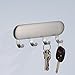 iDesign Forma Self-Adhesive Key Rack Organizer for Entryway, Kitchen - 4 Hooks, Stainless Steel