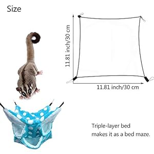 Amaca da gabbia per piccoli animali Oncpcare, amaca per aliante con zucchero a tre strati, accessori per gabbia per… Oncpcare Amaca da gabbia per piccoli animali Oncpcare, amaca per aliante con zucchero a tre strati, accessori per gabbia per…