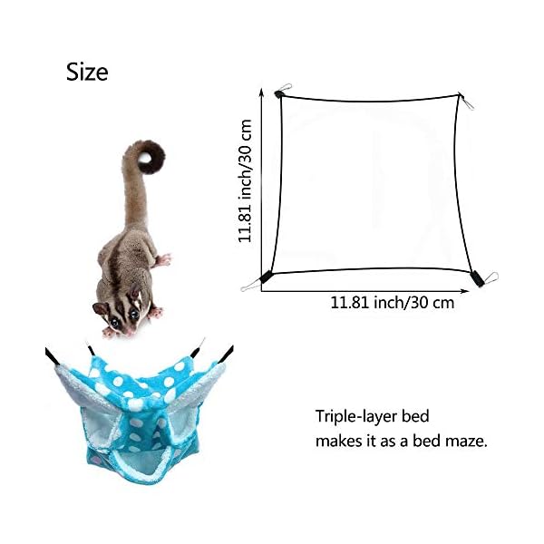 Amaca da gabbia per piccoli animali Oncpcare, amaca per aliante con zucchero a tre strati, accessori per gabbia per… Oncpcare Amaca da gabbia per piccoli animali Oncpcare, amaca per aliante con zucchero a tre strati, accessori per gabbia per…