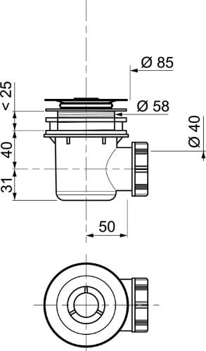 Wirquin 34060007 Tourbillon D60 Shower Plug, Grey - Image 3