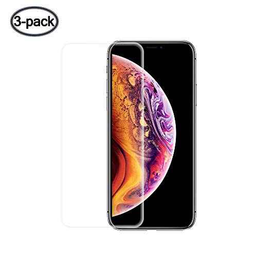 iPhone X Screen Protector, Tempered Glass Screen Protector, 3D Full Frame Curved Edge, 9H Hardness, Easy Installation,Case Friendly for iPhoneX[3-Pack]