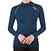 DRSKIN 1~3 Pack Compression Cool Dry Sports Top Shirt Baselayer Running Leggings Yoga Rashguard Men (SN021, L) Navy