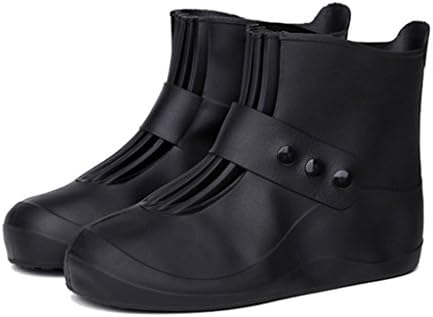 Shoe Covers outdoor rainwater waterproof Silica gel Non-slip Thicken Wear-resistant Rain boots black Easy to carry Medical Supplies & Equipment (Size : XXXL)