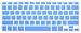 Backlit See Through Silicone Keyboard Cover Skin Compatible for MacBook Air 13 inch A1369 A1466 & 2015 or Older Versions MacBook Pro 13 15 inch with/Without Retina Display (Hollow Series Light Blue)