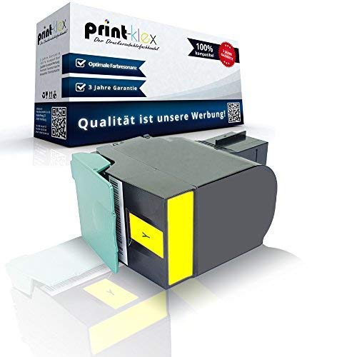 Print-Klex Compatible Kompatible Tonerkartusche für for Lexmark CX317 CX317dn CX417de CX517de 71B20Y0 71B0040 Gelb Yellow - Office Line Serie
