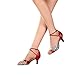 superpark Women's Latin Dance Shoes with Soft Sole Female Latin Sandals Ballroom Dance Shoes
