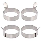 Egg Ring, 3 Inch Stainless Steel Omelet Mold Cooking Non Stick Pancake Ring Metal Kitchen Cooking Egg Ring, 3 Inch Stainless Steel Omelet Mold Cooking Non Stick Pancake Ring Metal Kitchen Cooking Tool