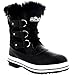 Womens Snow Boot Nylon Short Fur Rain Winter Waterproof Snow Warm Boots - Black - 9 - 40 - CD0030
