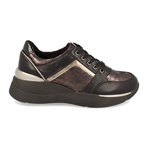41B9T3TtIpL Zapatillas de Mujer, con Estampado de Serpiente, y Brillo en Puntera, Cierre de Cordones, Otono Invierno 2020 Zapatillas de Mujer, con Estampado de Serpiente, y Brillo en Puntera, Cierre de Cordones, Otono Invierno 2020