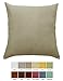 DreamHome - Solid Faux Suede Decorative Pillow Cover/Sham, (26x26, Parchment)