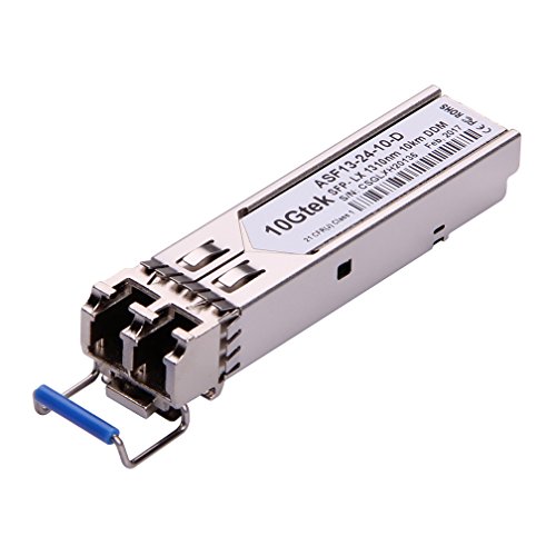 10Gtek for Mikrotik Compatible S-31DLC20D, 1.25 Gigabit SFP Transceiver Module, 1000Base-LX, 1310nm, 10KM