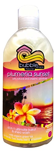 Bubble Shack Hawaii Plumeria Sunset All in 1 Ultimate Kukui and Shea Wash