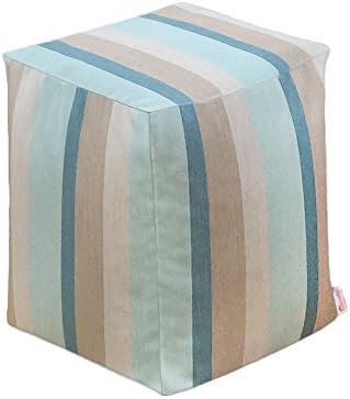 Core Covers Outdoor/Indoor Sunbrella Pouf, 14" x 14", Gateway Mist