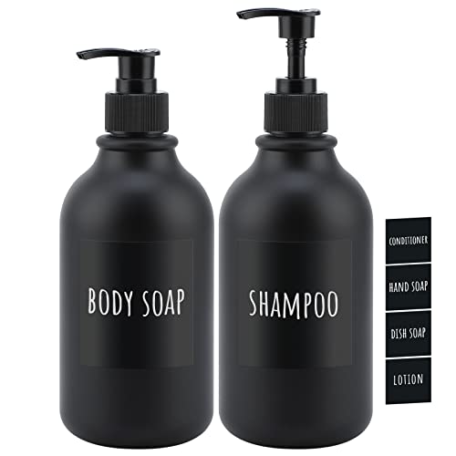 Segbeauty Matte Black Shampoo Dispenser Empty