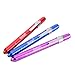 Mini Medical Penlight with Pupil Gauge for Nurses, Hatori A Pack of 3pcs Aluminum Reusable White LED Pen Flashlight (Red/Purple/Blue)