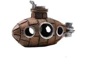 1pc Submarine Aquarium Decoration with Two Float Balls Resinous Fish Tank Accessories