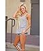 Mansy Women's Summer Fashion pineapple Printed Sleeveless Tank Top Gray Medium