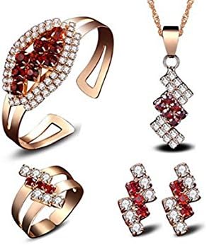 Costume Bridal Wedding Jewelry Sets For Women Romantic Fashion Big 2017 Brand New